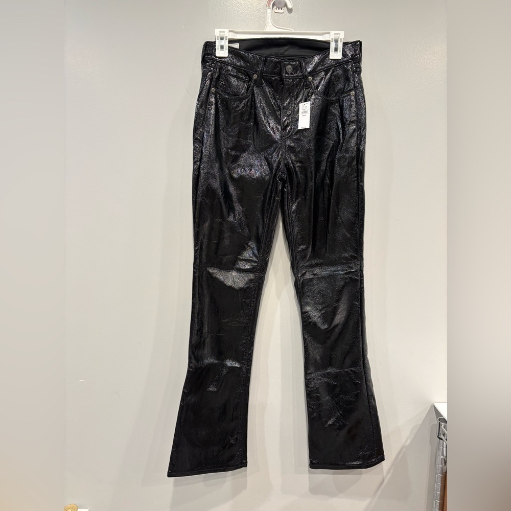 *NEW* Gap Baby boot Mid rise Vegan Pants true black womens size 28/6R